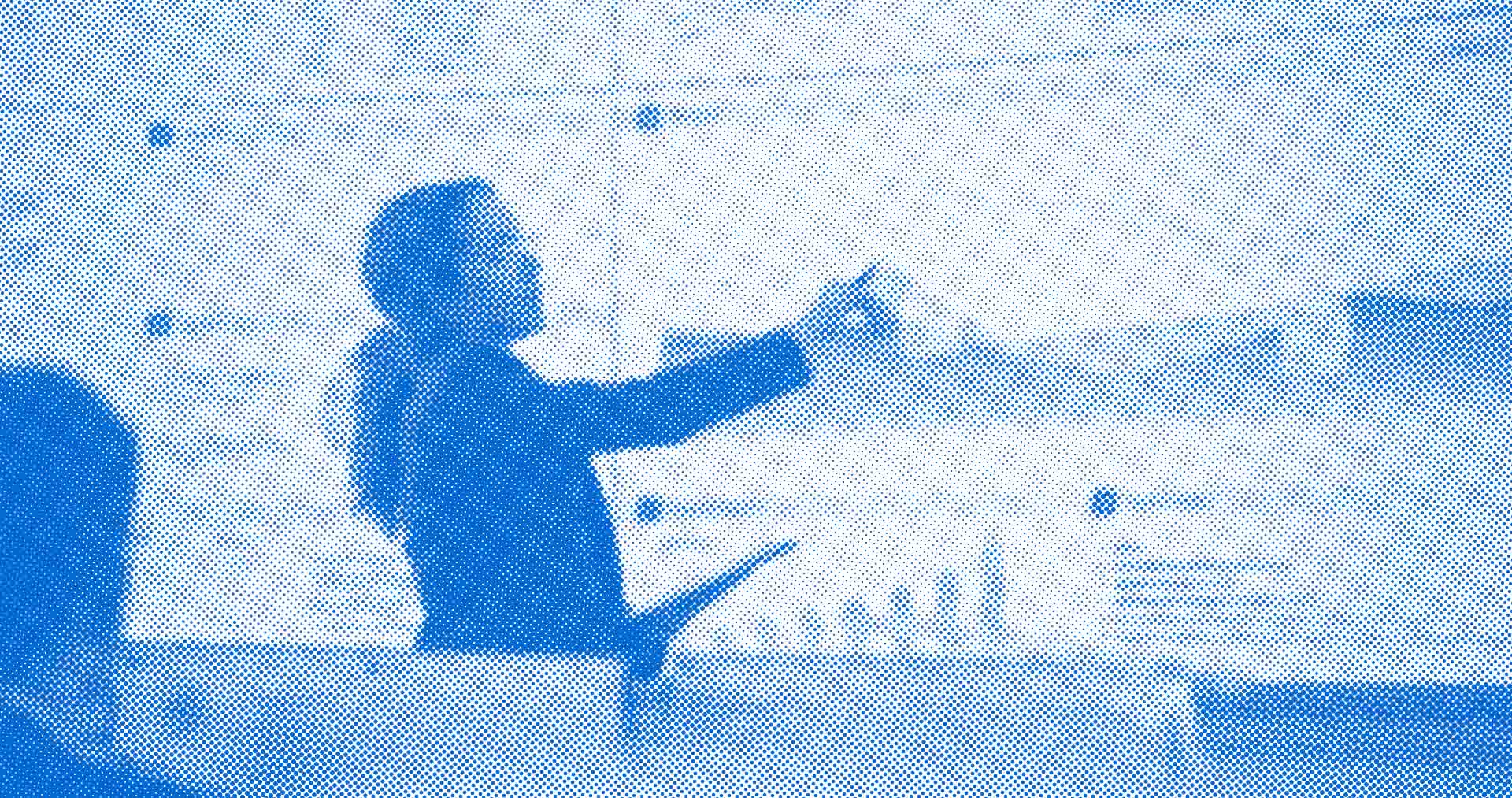 Person in front of whiteboard