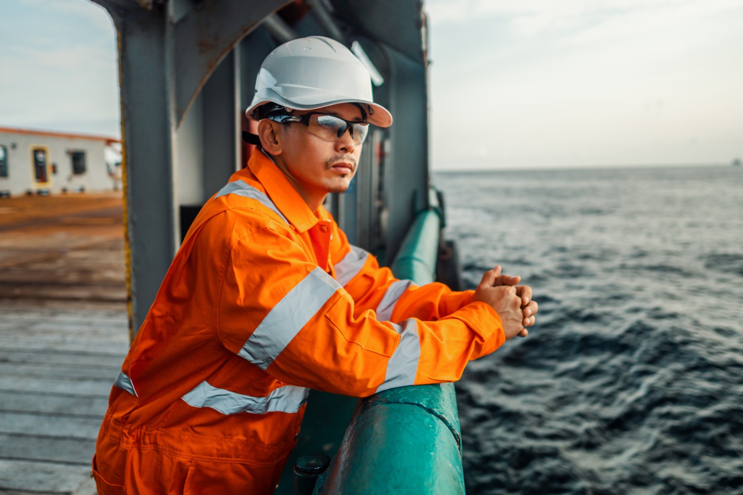 Philippino deck officer on ship